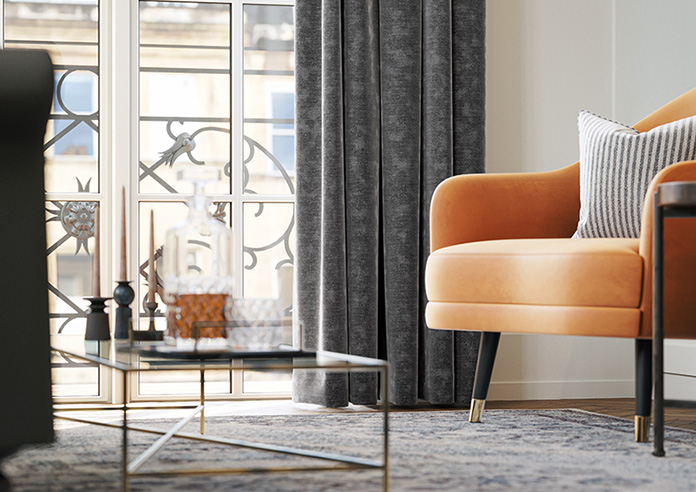 Darwin, Charcoal - Made to Measure Curtains - Image 5